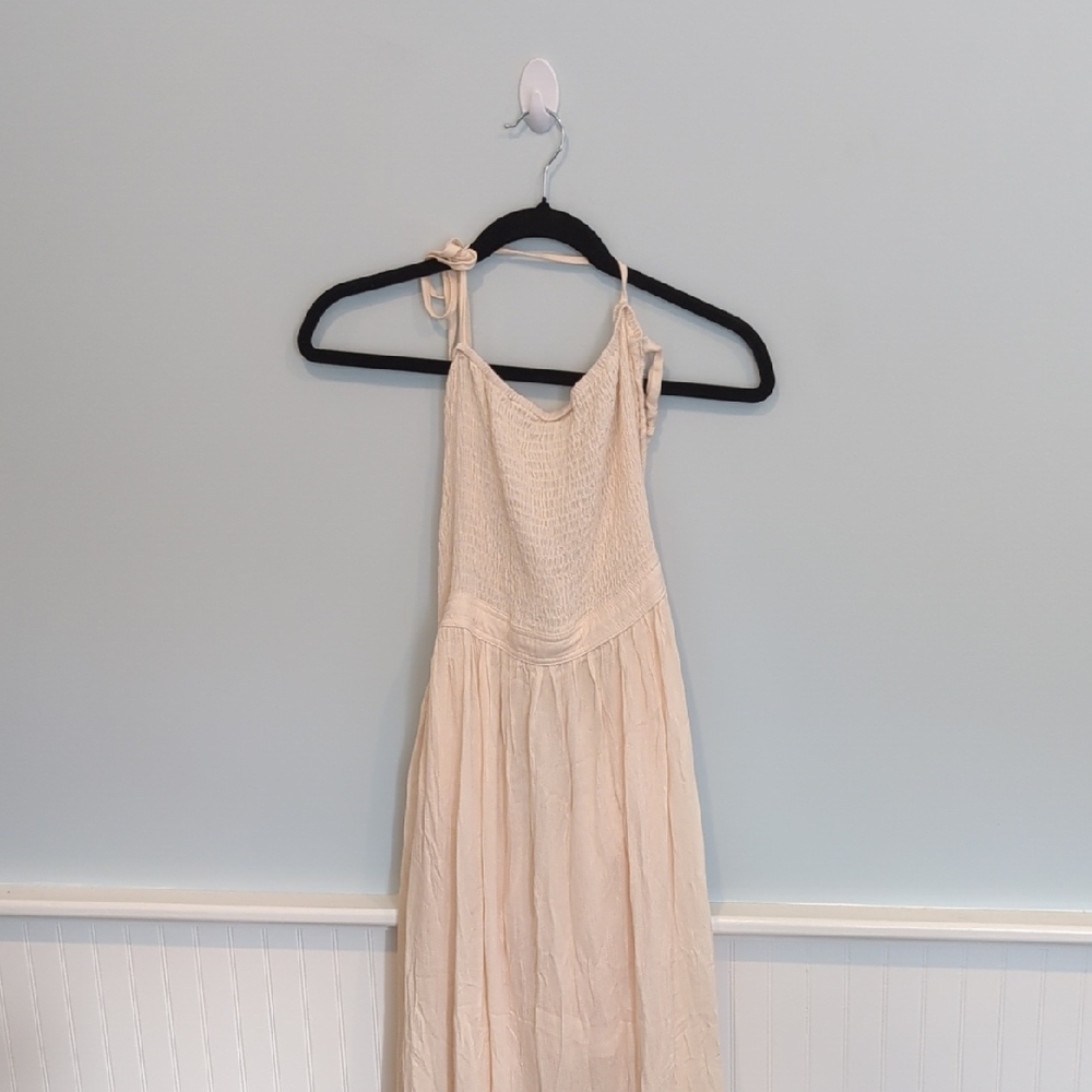 Chic Cream Backless Dress